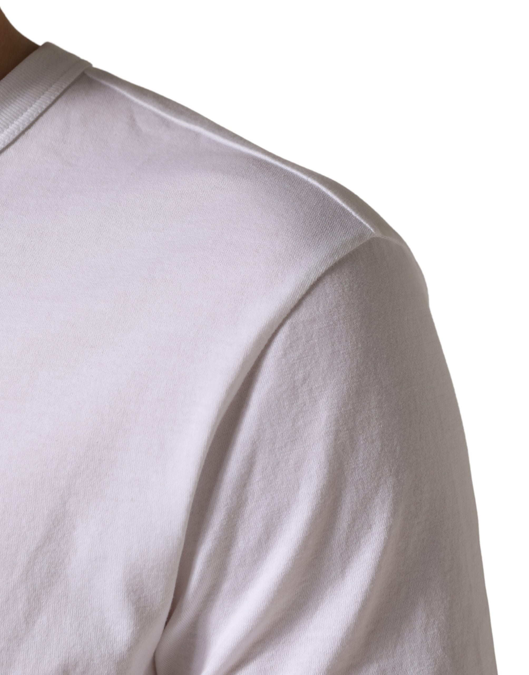 Dolce & Gabbana White DG Cherries Cotton Crew Neck T-shirt