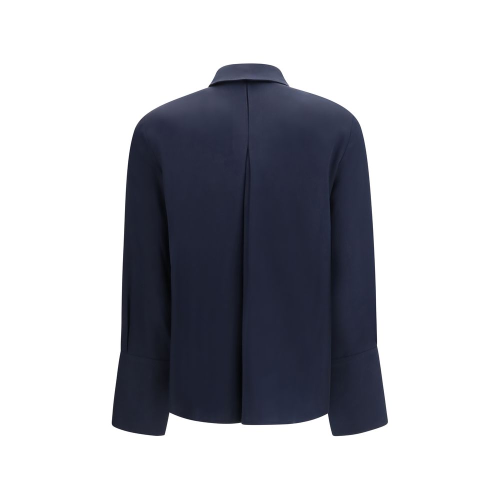 Max Mara Pure Blue Silk Shirt
