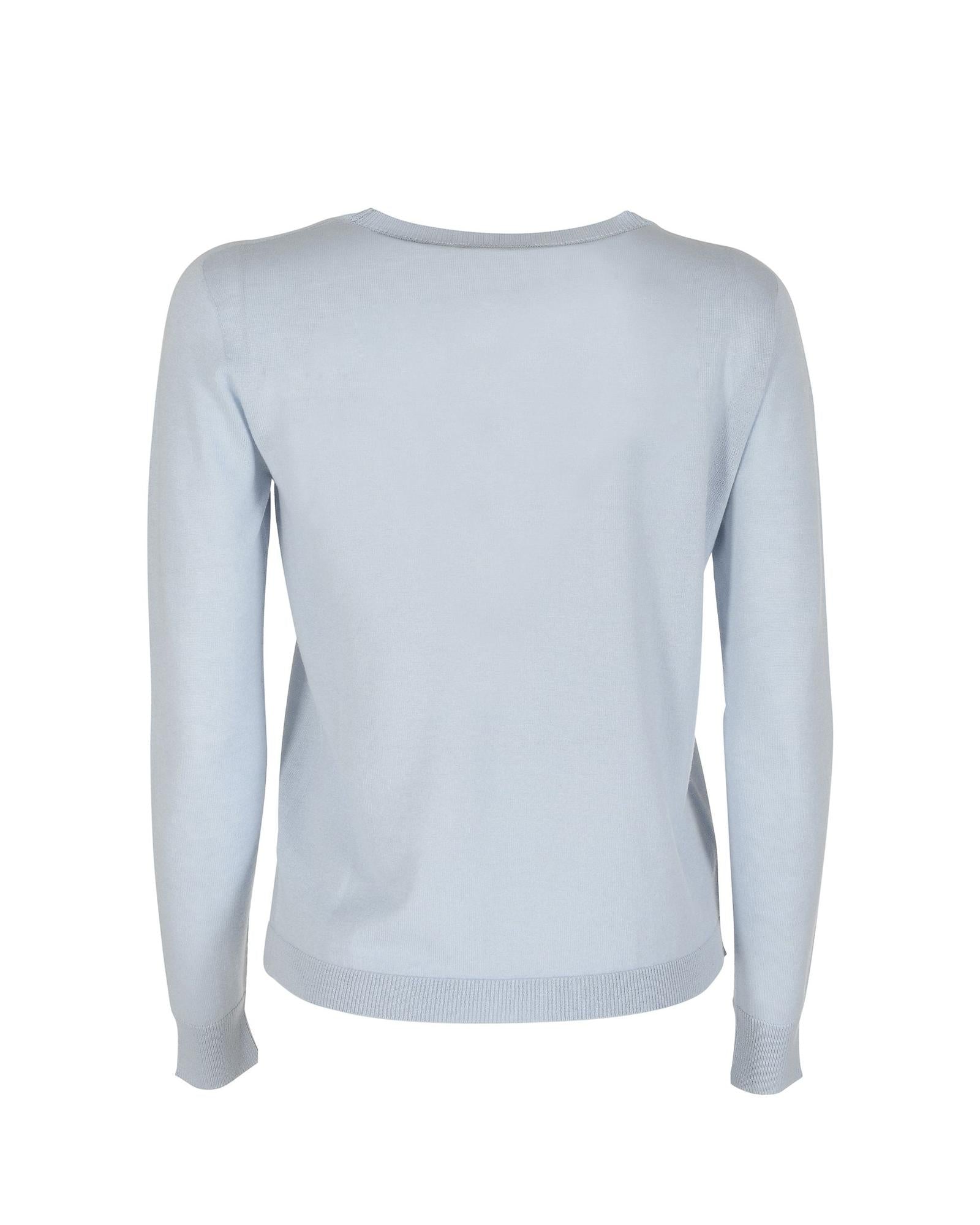 Crown of Edinburgh Cashmere Blue Cashmere Sweatshirt