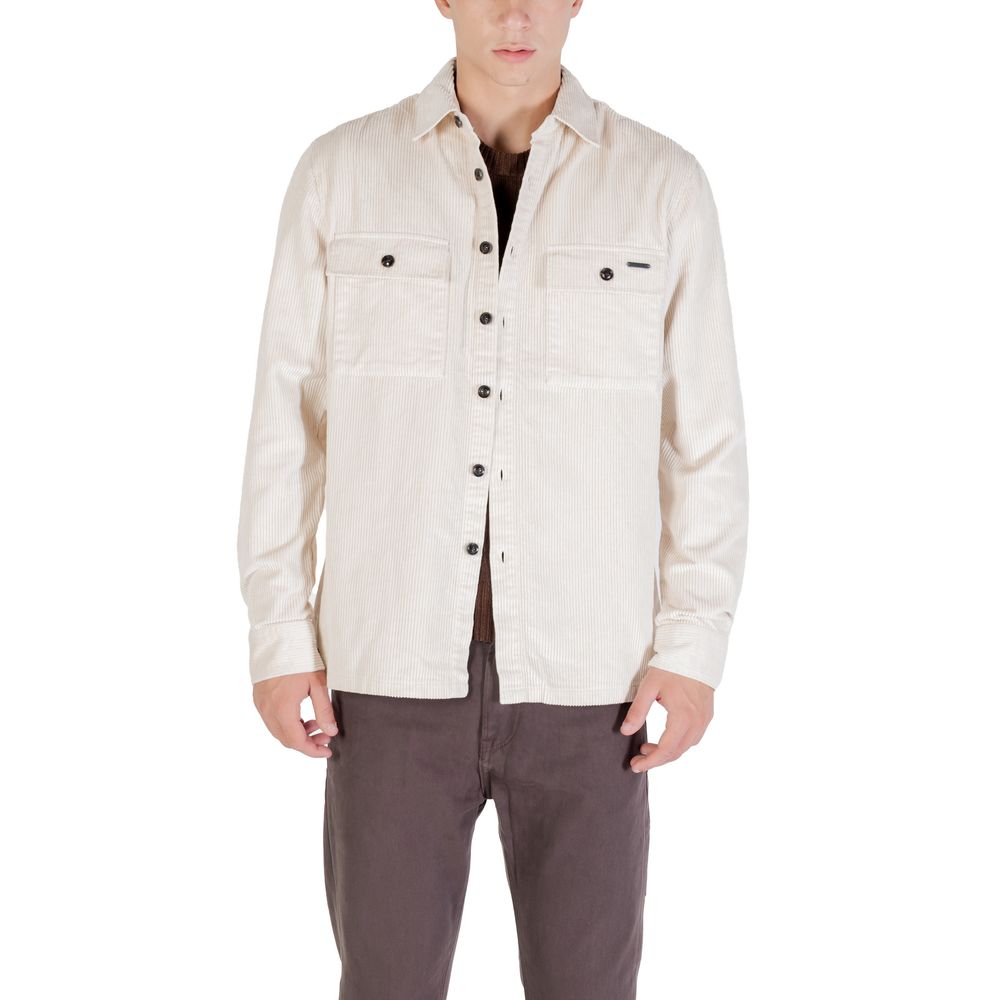 Gianni Lupo Cream Cotton Shell Jacket