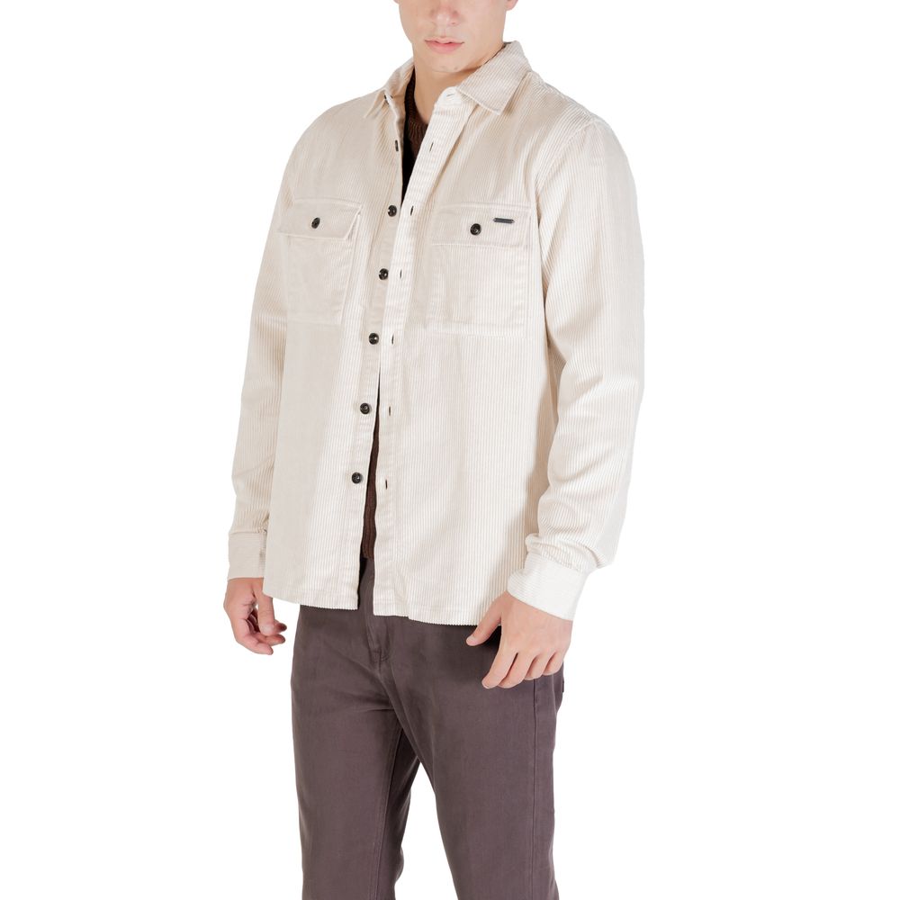 Gianni Lupo Cream Cotton Shell Jacket