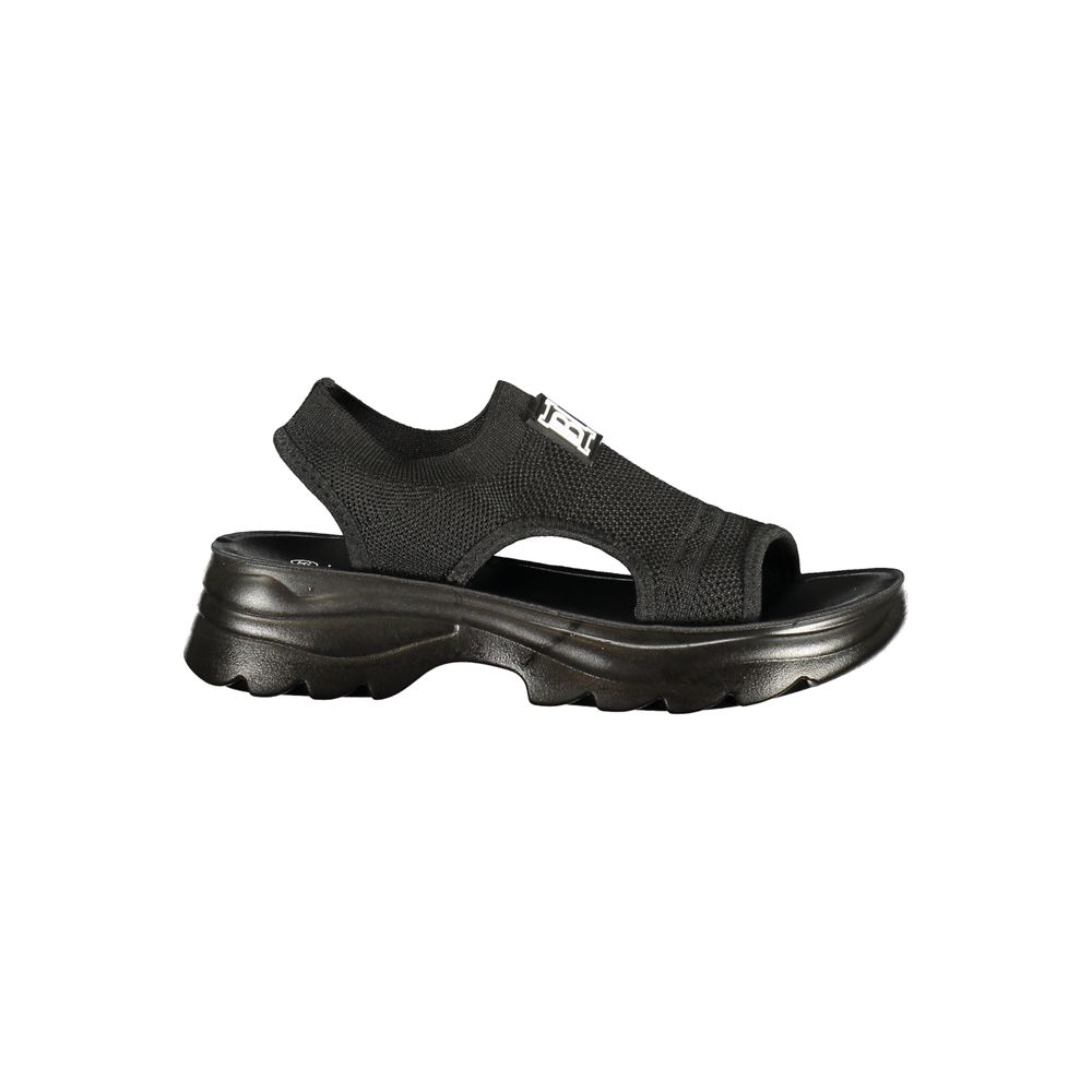 Laura Biagiotti Nero Poliestere Donna Sandal LUNESCAPE
