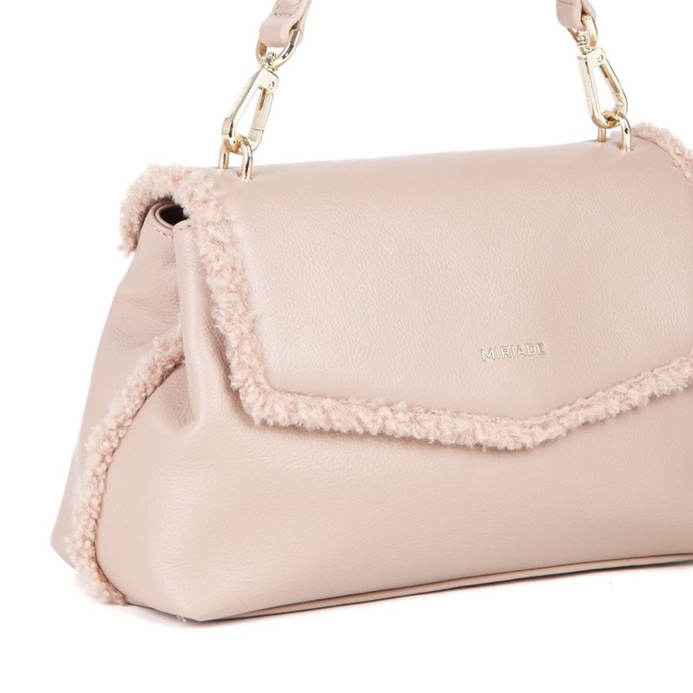 MIRIADE Beige Polyester Shoulder Bag