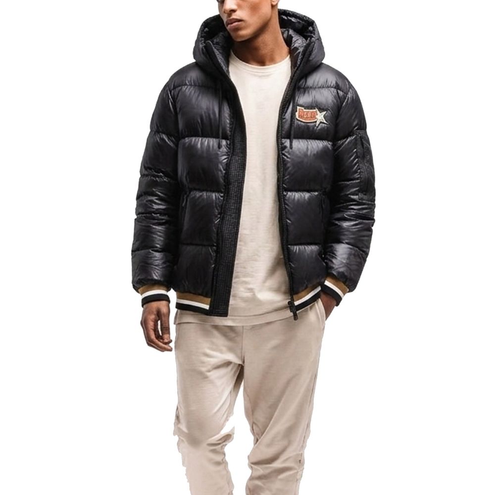 Herno Black Polyamide Bomber
