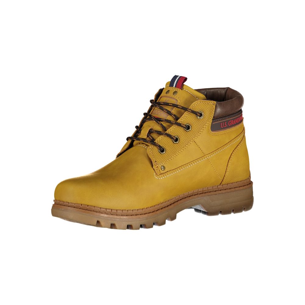 U.S. Grand Polo Yellow Polyurethane Men Ankle Boot