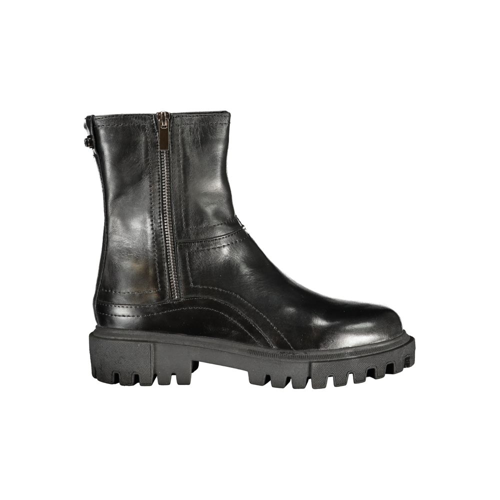 Cafenoir Black Leather Women Boot