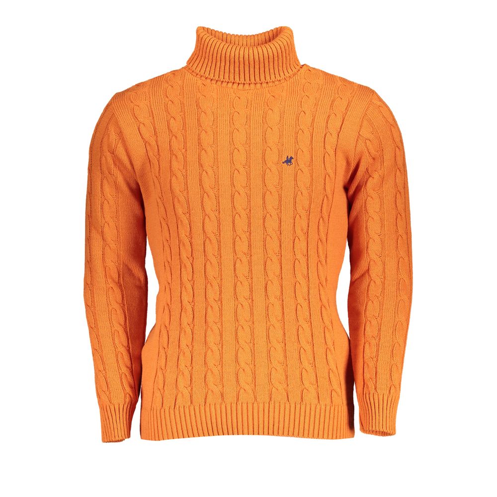 U.S. Grand Polo Arancione Acrylic Men Sweater