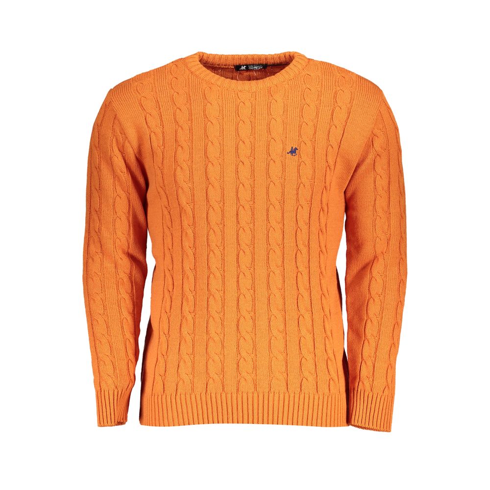 U.S. Grand Polo Arancione Acrylic Men Sweater