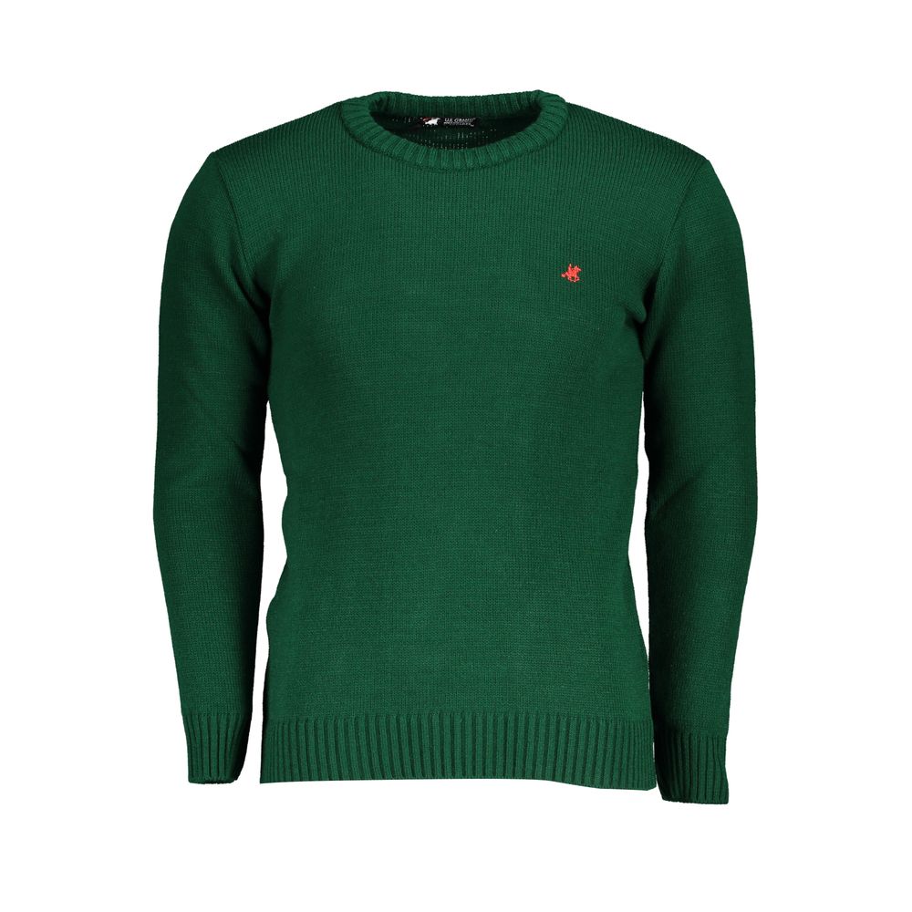 U.S. Grand Polo Green Acrylic Men's Sweater