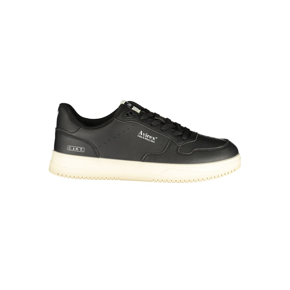 Avirex Black Polyurethane Men Sneaker