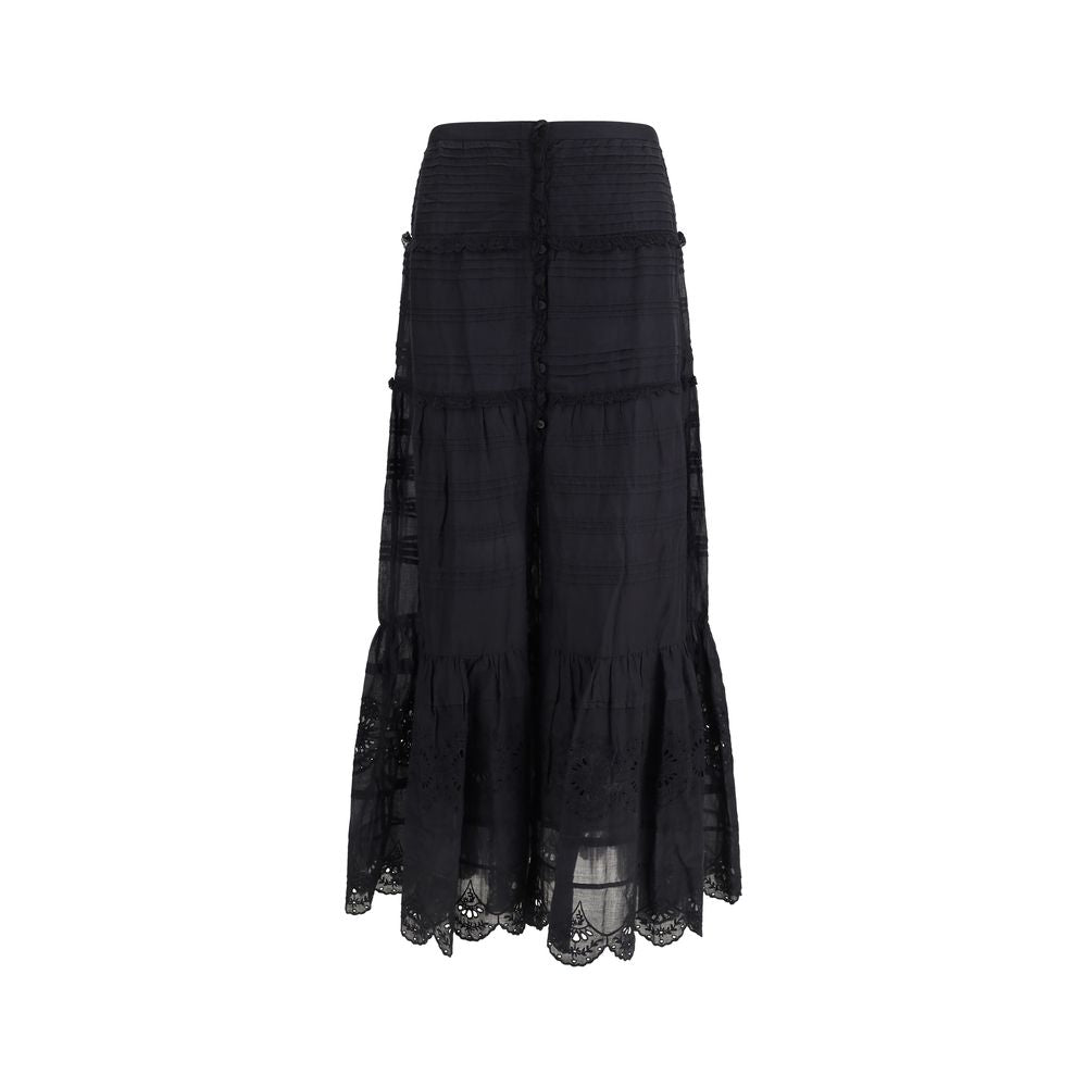Isabel Marant Étoile Black Viscose Long Skirt
