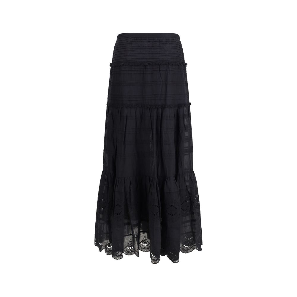 Isabel Marant Étoile Black Viscose Long Skirt
