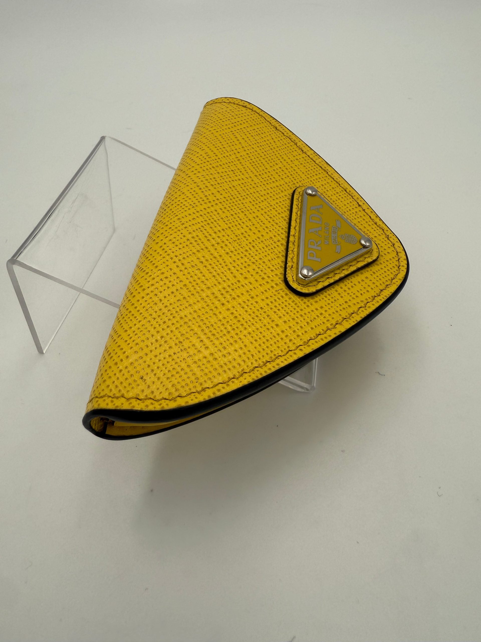 Prada PRADA Saffiano Yellow Coin Purse