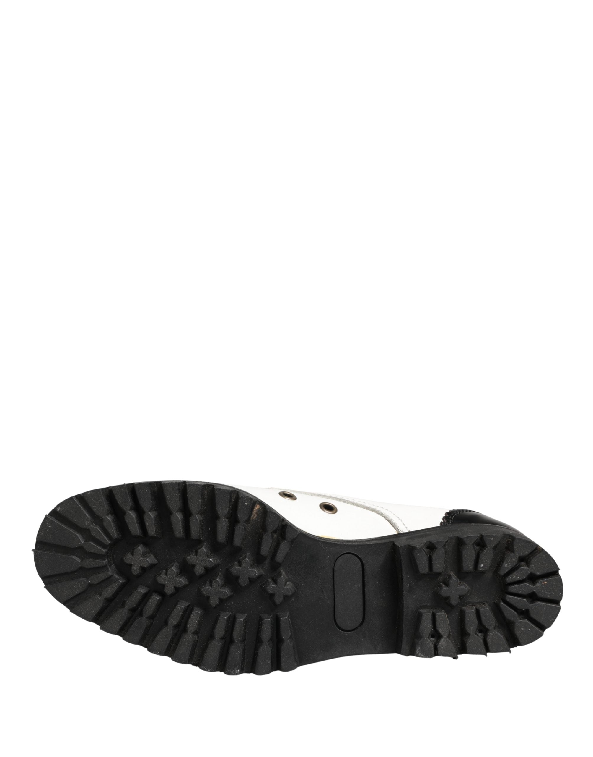 Dolce & Gabbana Black White Leather Derby Shoes