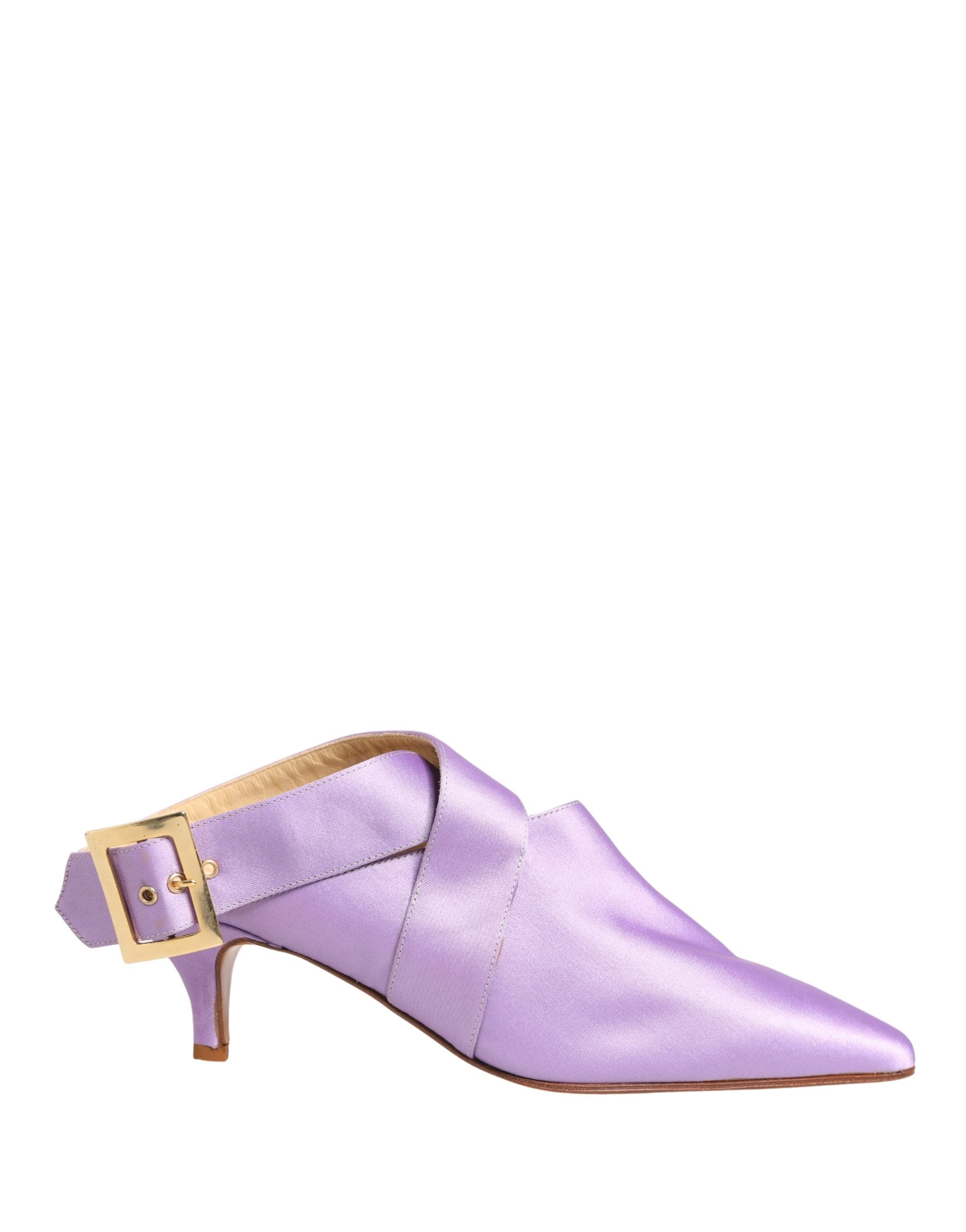 Dolce & Gabbana Purple Satin Sandals Shoes