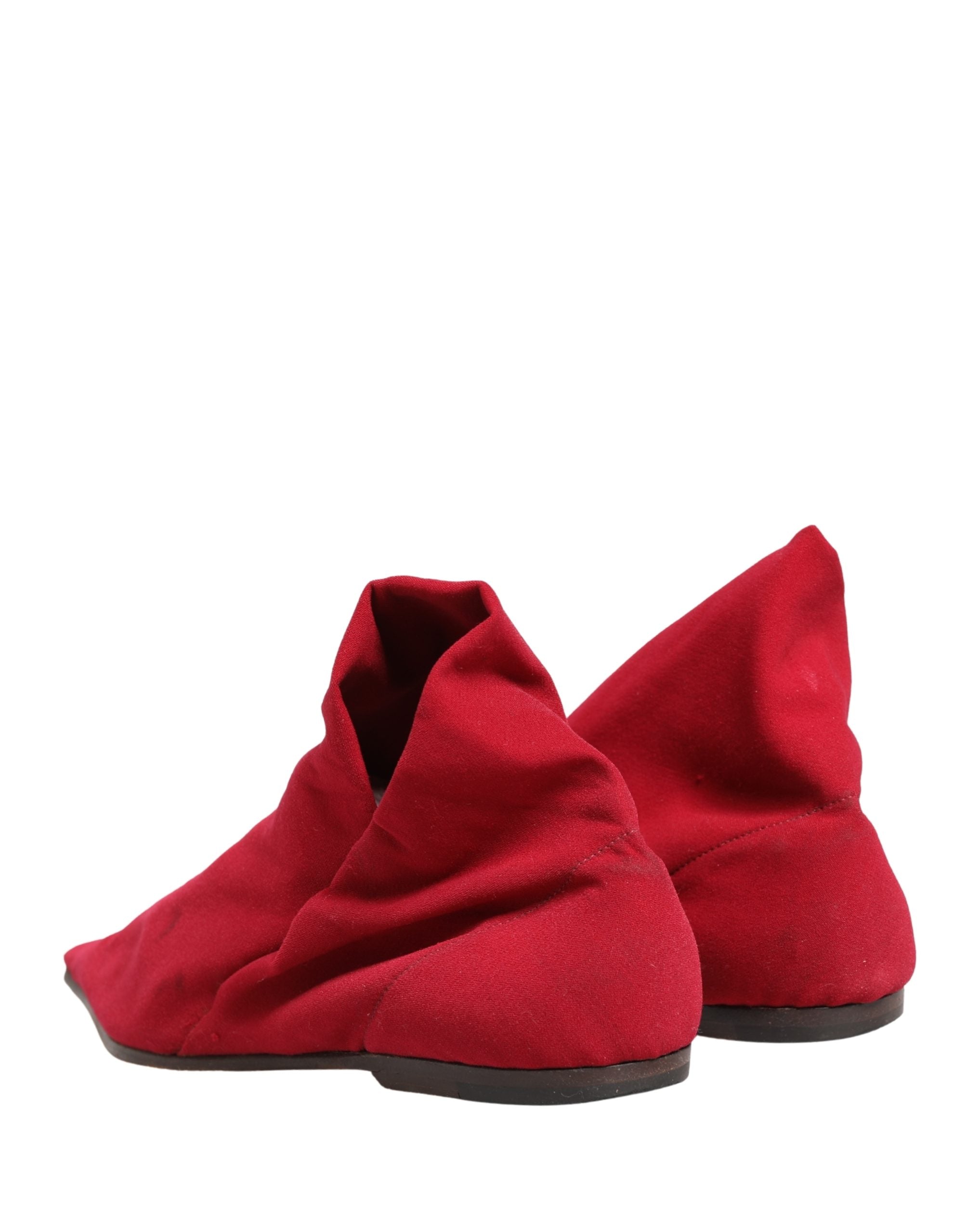 Dolce & Gabbana Red Suede Ankle Boots Shoes