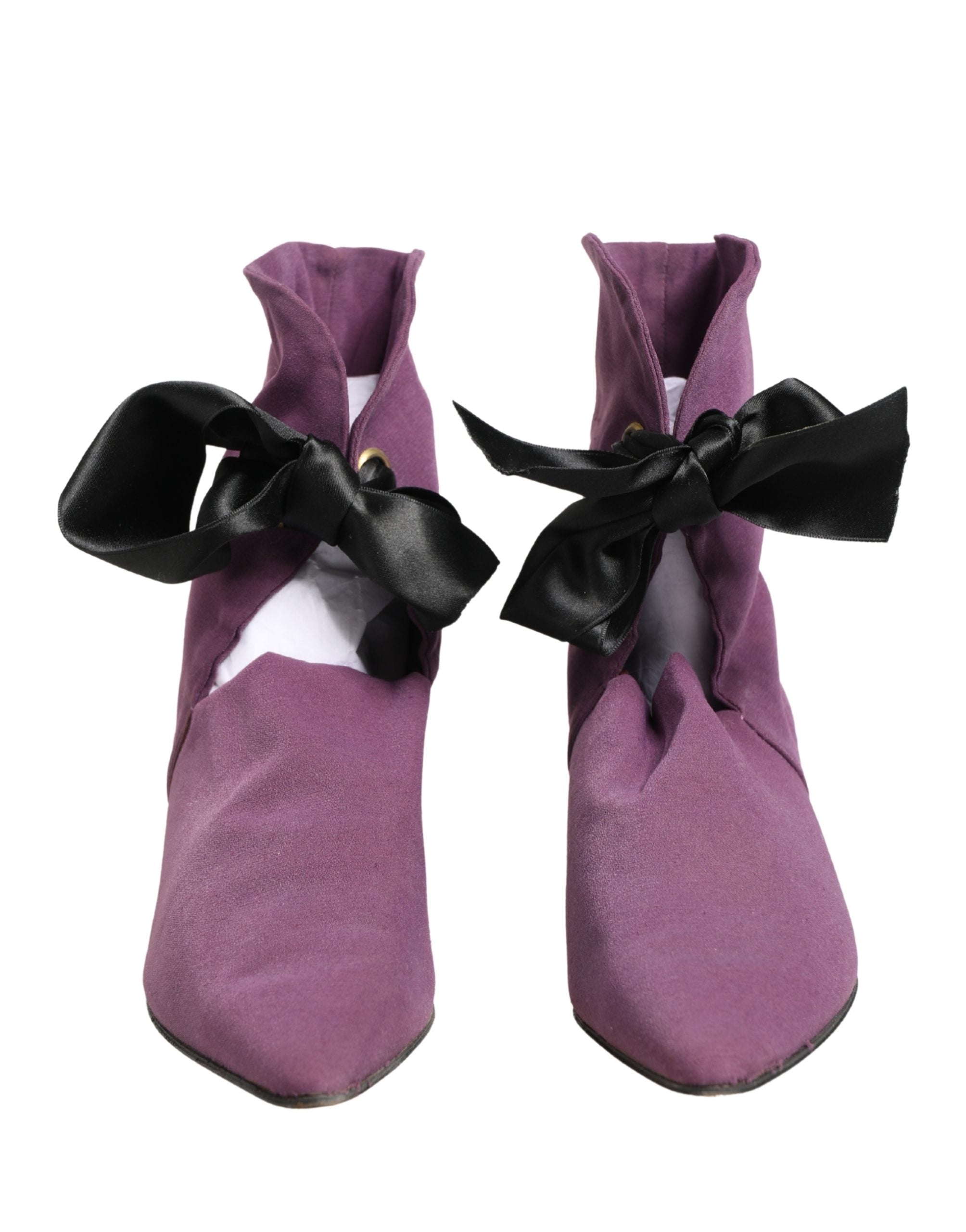 Dolce & Gabbana Purple Mid Calf Boots Shoes