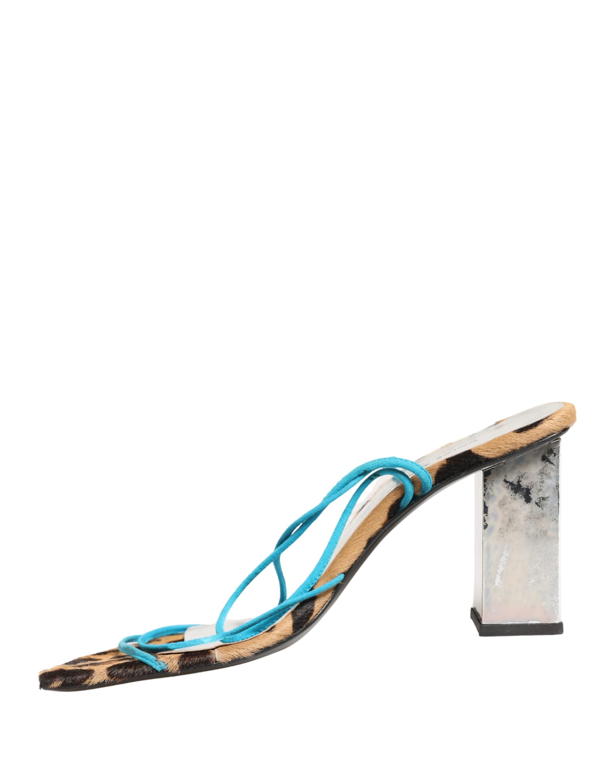 Dolce & Gabbana Multicolor Leather Block Heels Sandals Shoes
