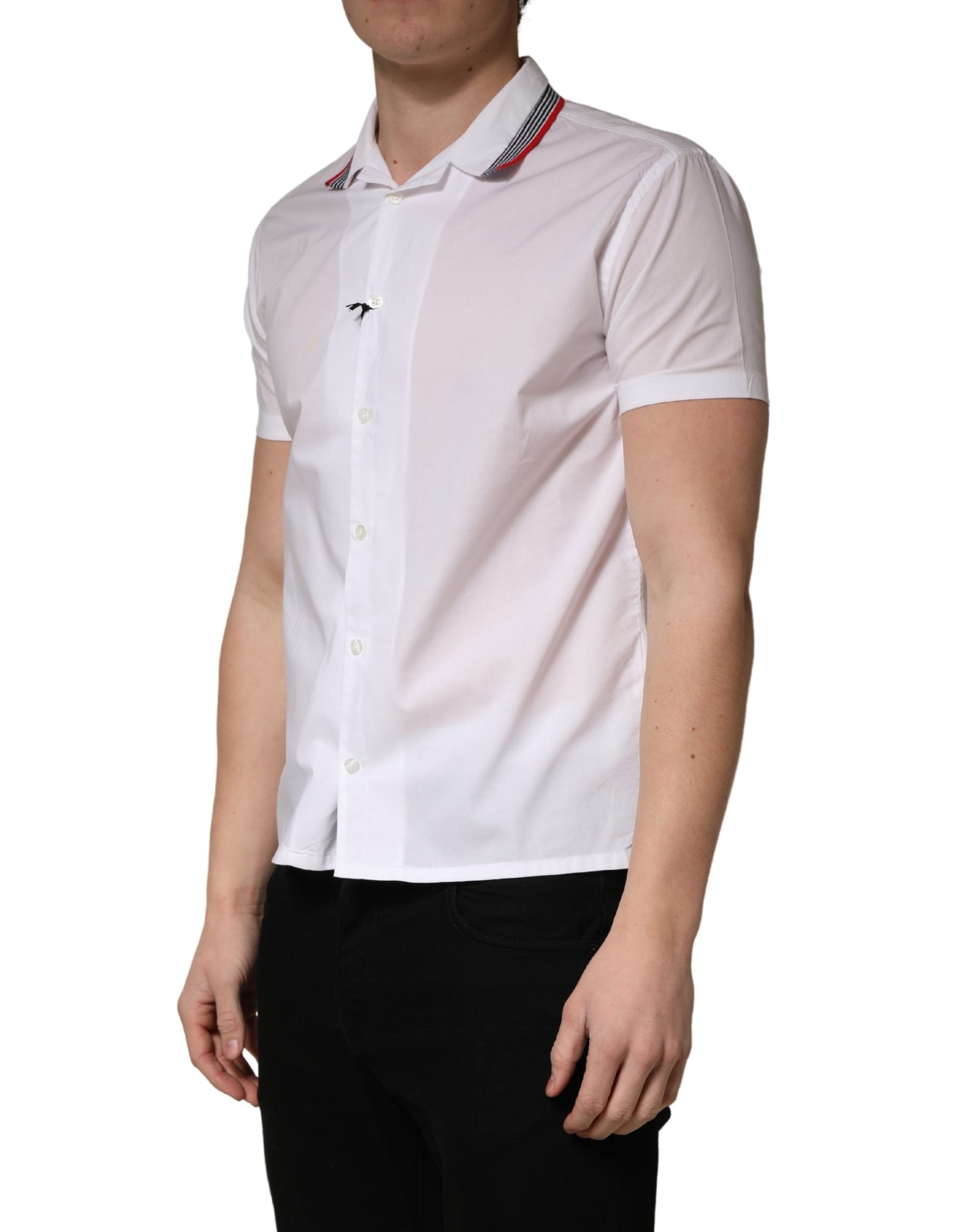 Daniele Alessandrini White Short Sleeves Button Down Shirt