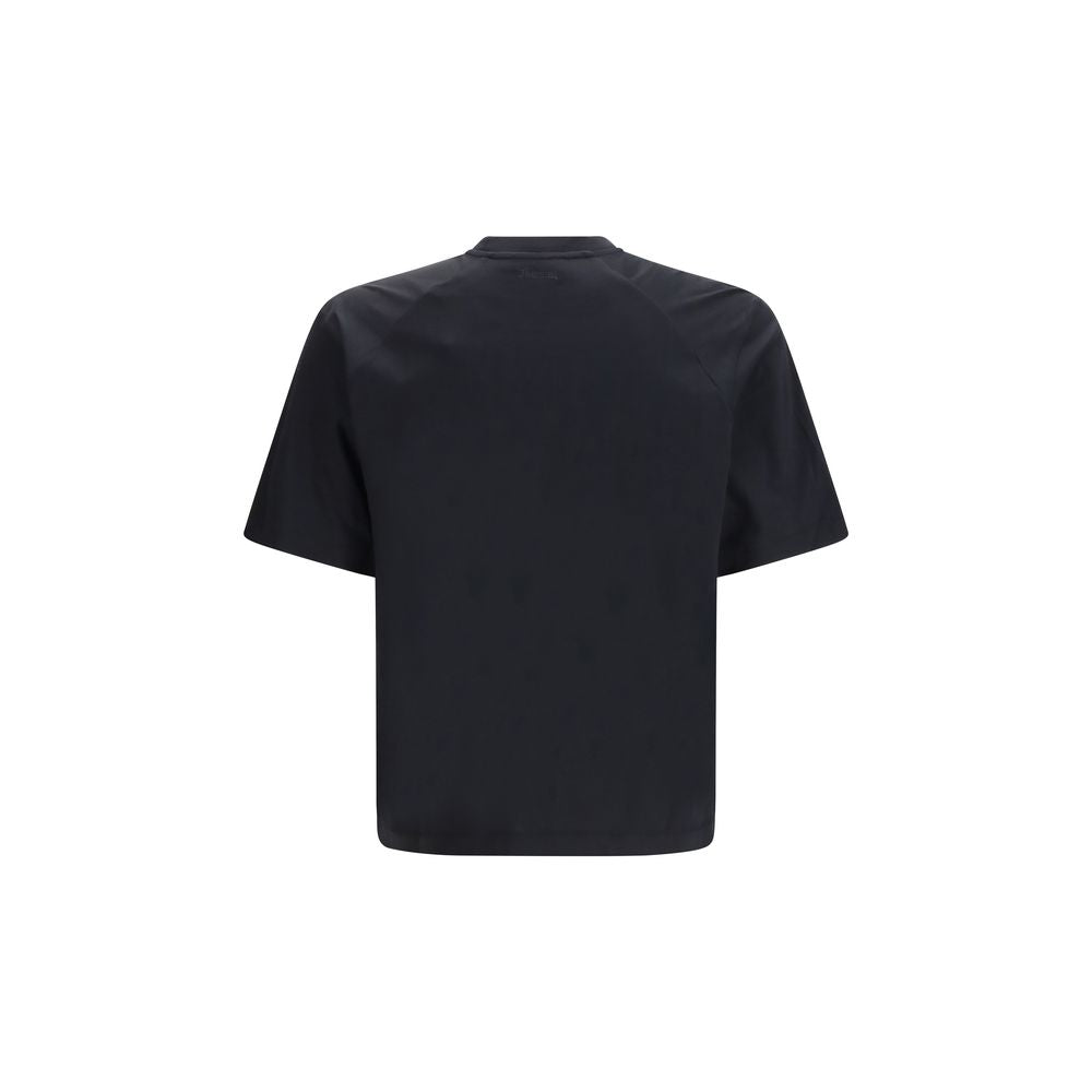 LAMINAR Black Cotton T-Shirt