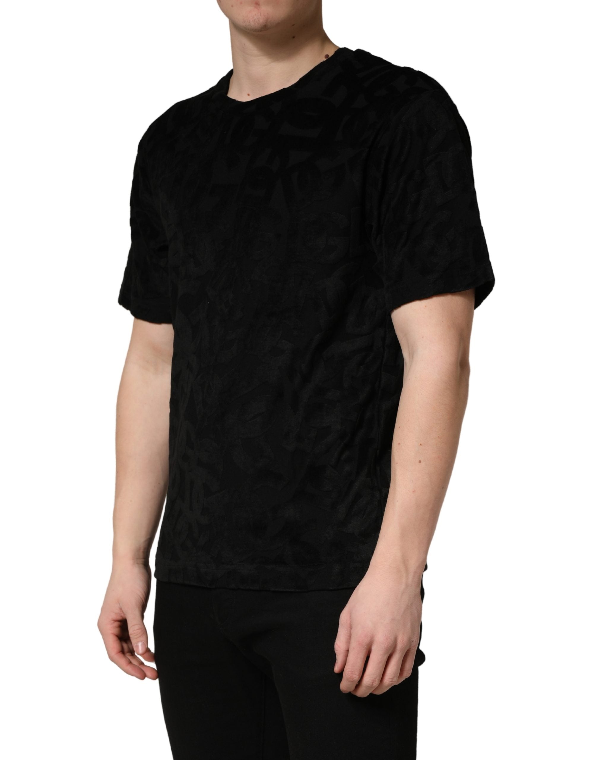 Dolce & Gabbana Black DG Mania Logo Print Casual T-shirt