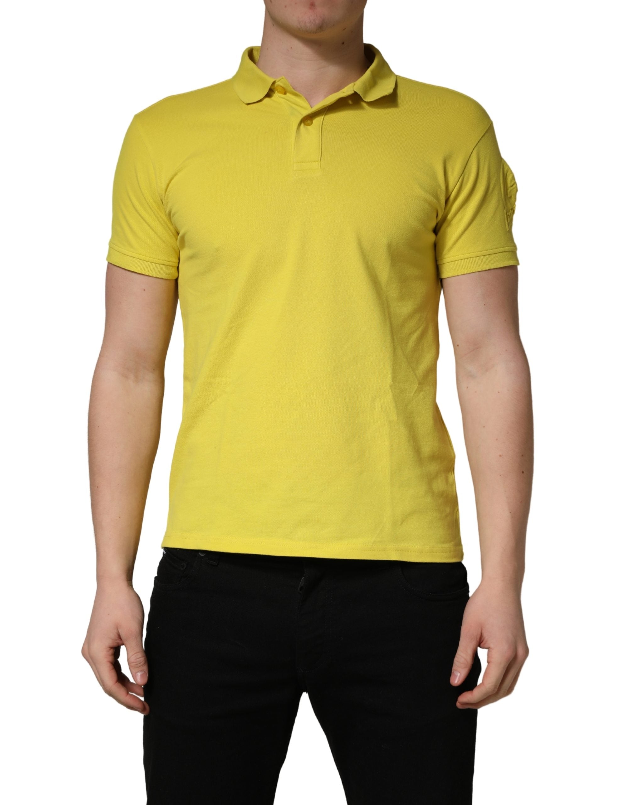 Invicta Yellow Short Sleeve Pique Men Cotton Polo Shirt T-shirt