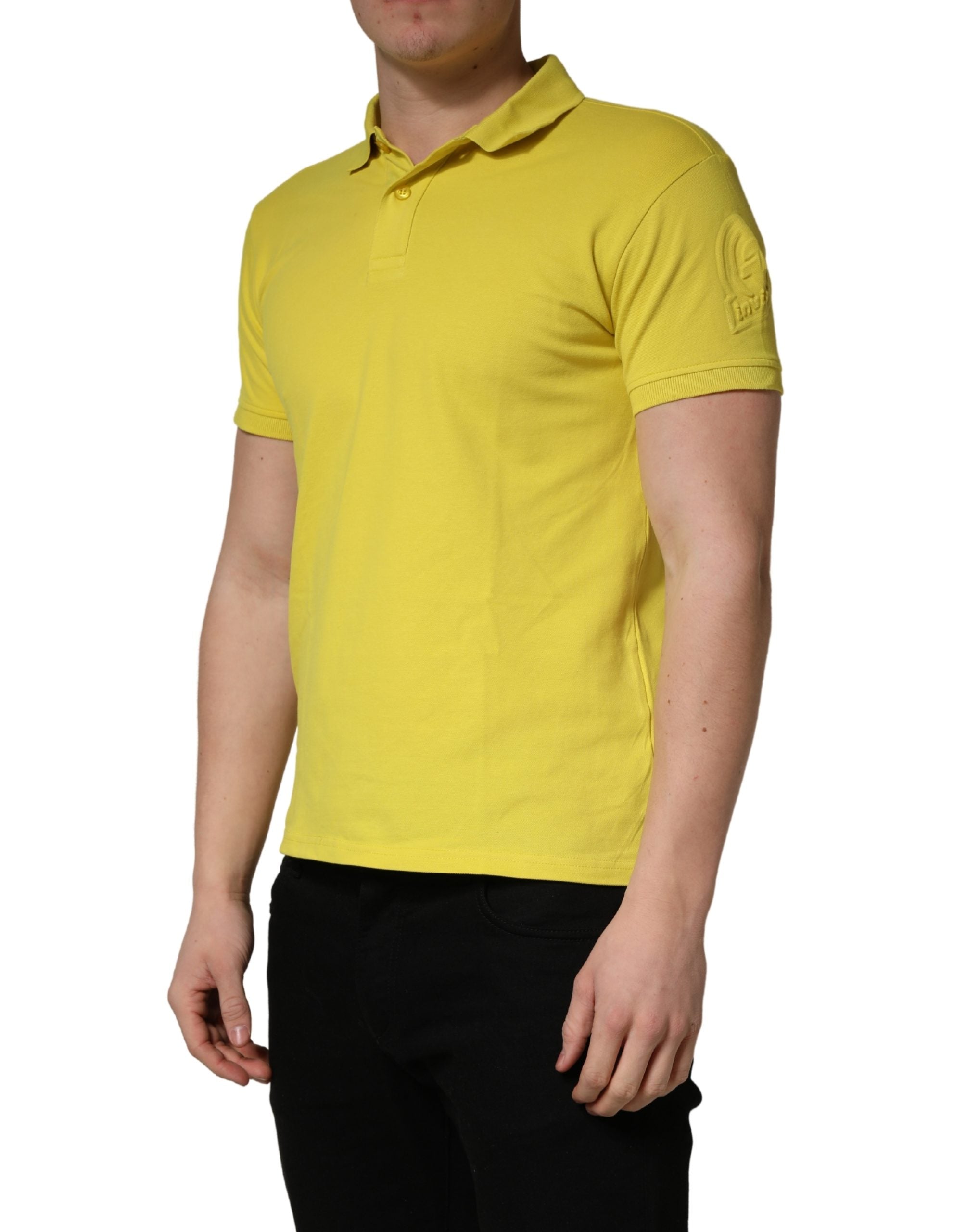 Invicta Yellow Short Sleeve Pique Men Cotton Polo Shirt T-shirt