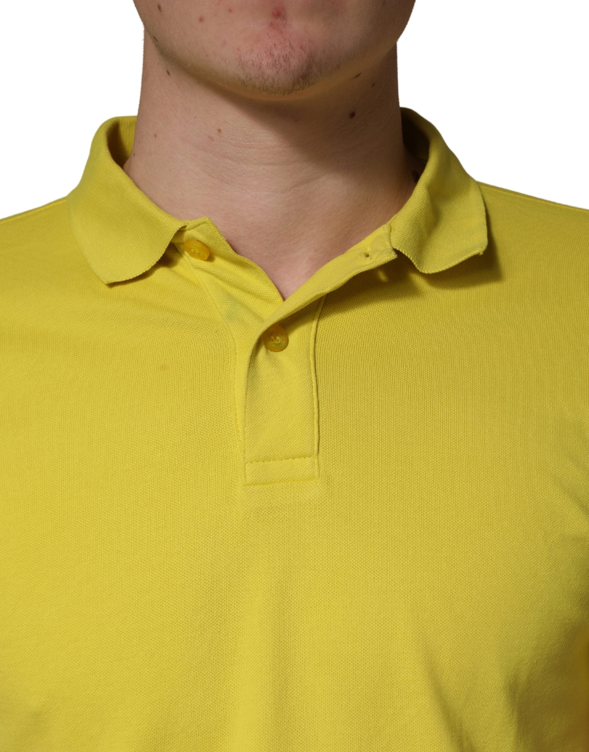 Invicta Yellow Short Sleeve Pique Men Cotton Polo Shirt T-shirt