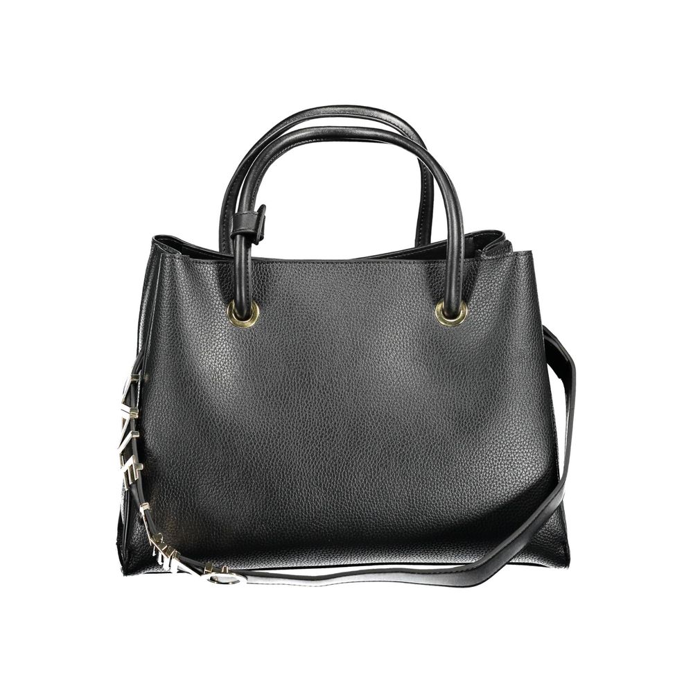 Mario Valentino Black Polyurethane Women Handbag LUNESCAPE