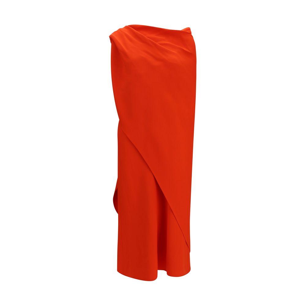 Balenciaga Red Silk Casual Dress