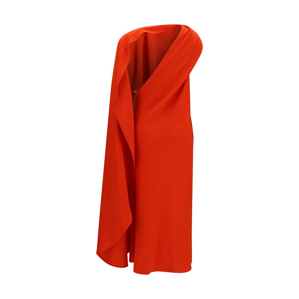 Balenciaga Red Silk Casual Dress