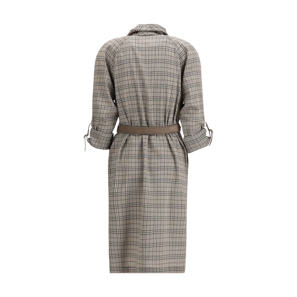 Burberry Gray Wool Casual Dress LUNESCAPE