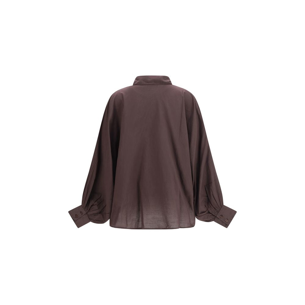 SOSUE Brown Cotton Shirt