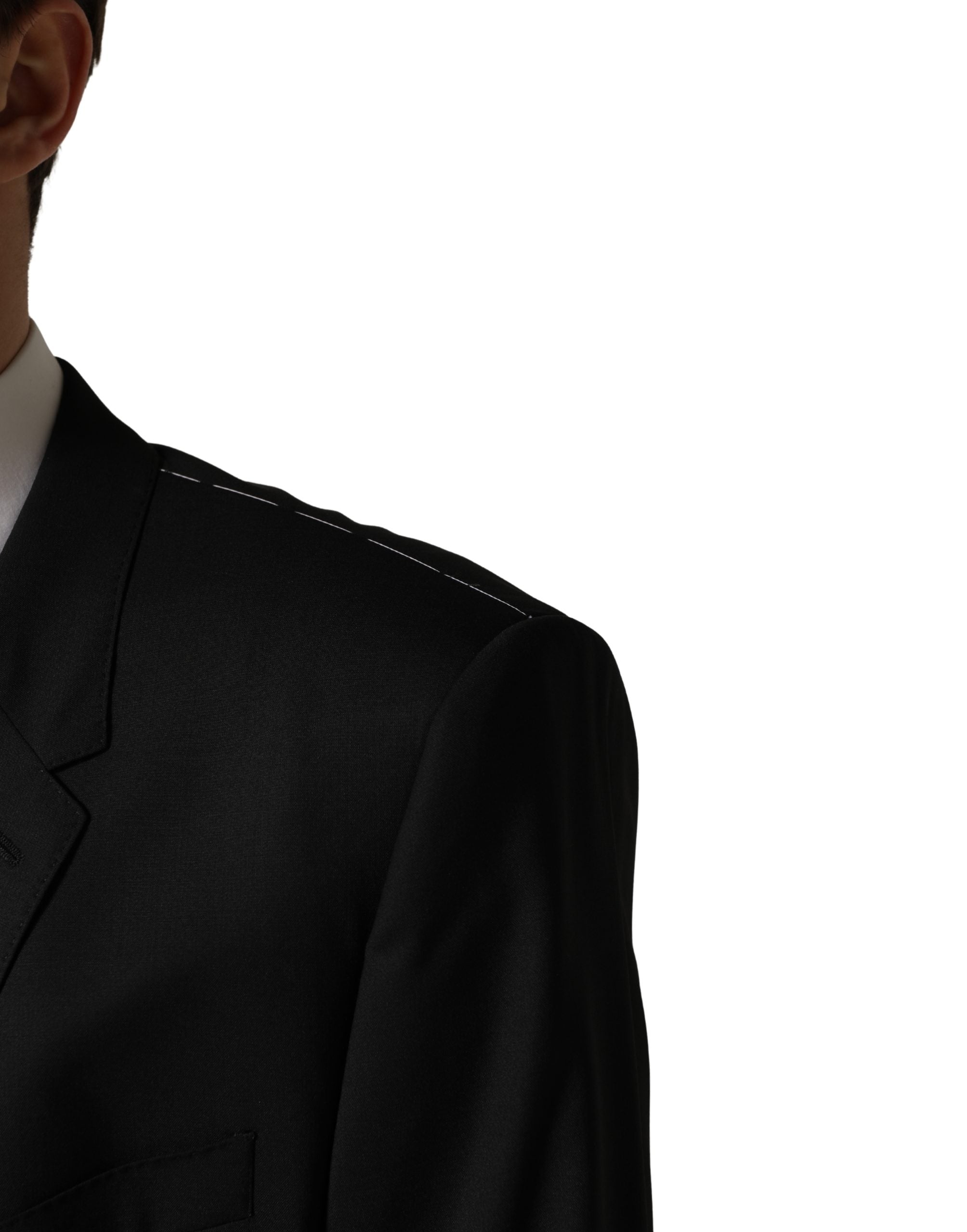 Dolce & Gabbana Black Single Breasted 2 Button Suit Jacket