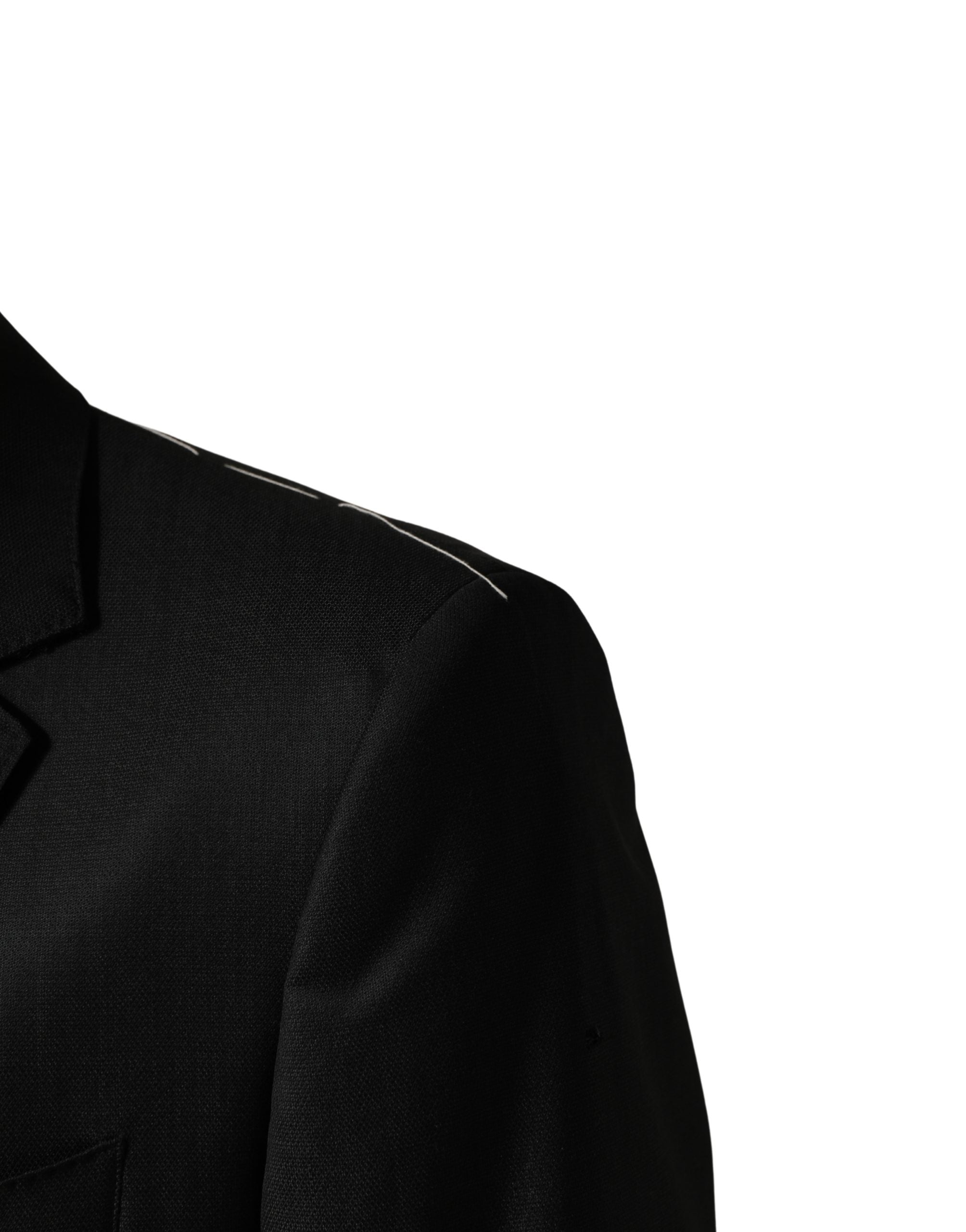 Dolce & Gabbana Black Wool 2 Buttons Formal 2 Piece Suit