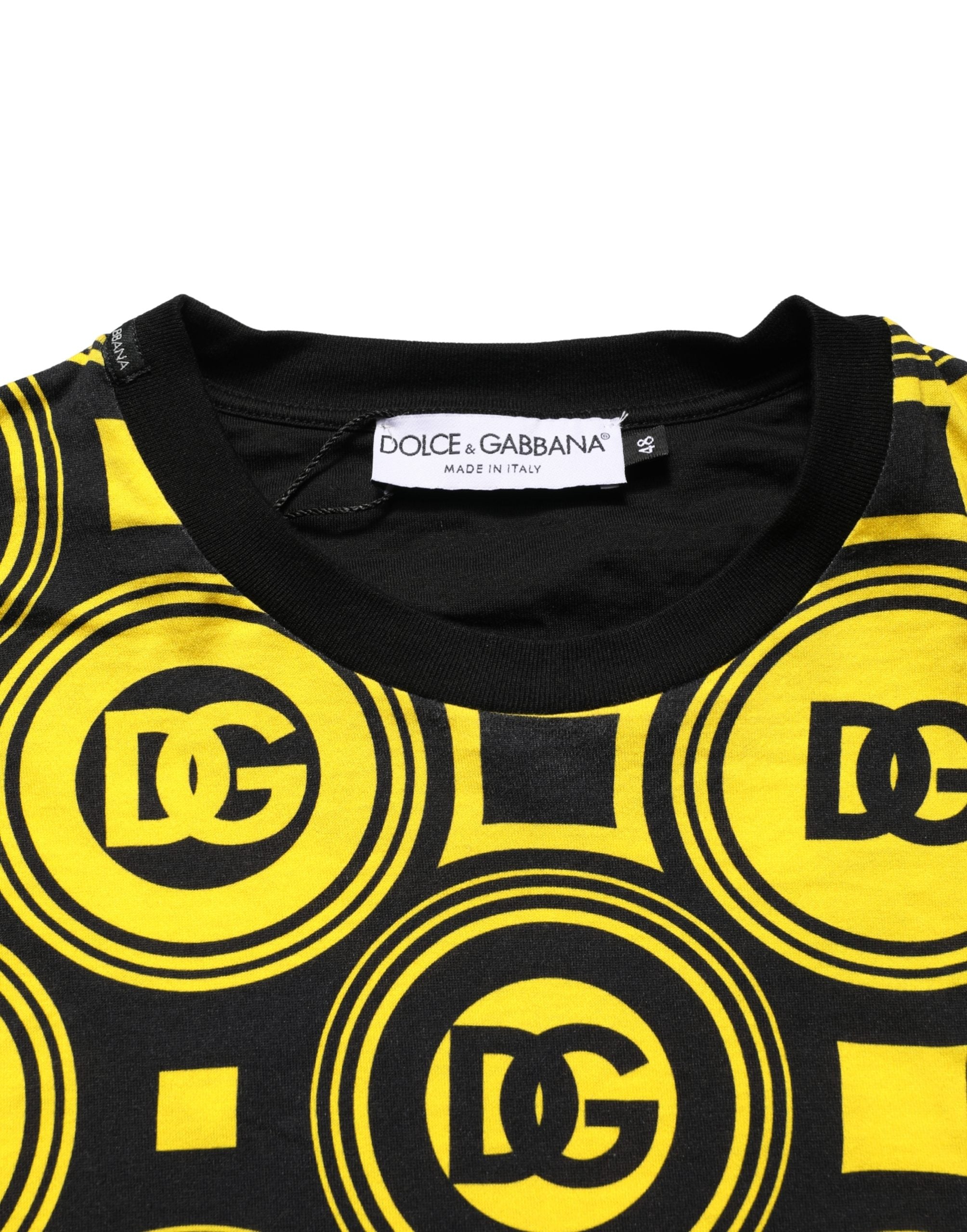 Invicta Yellow Black Logo Geometric Pattern T-shirt