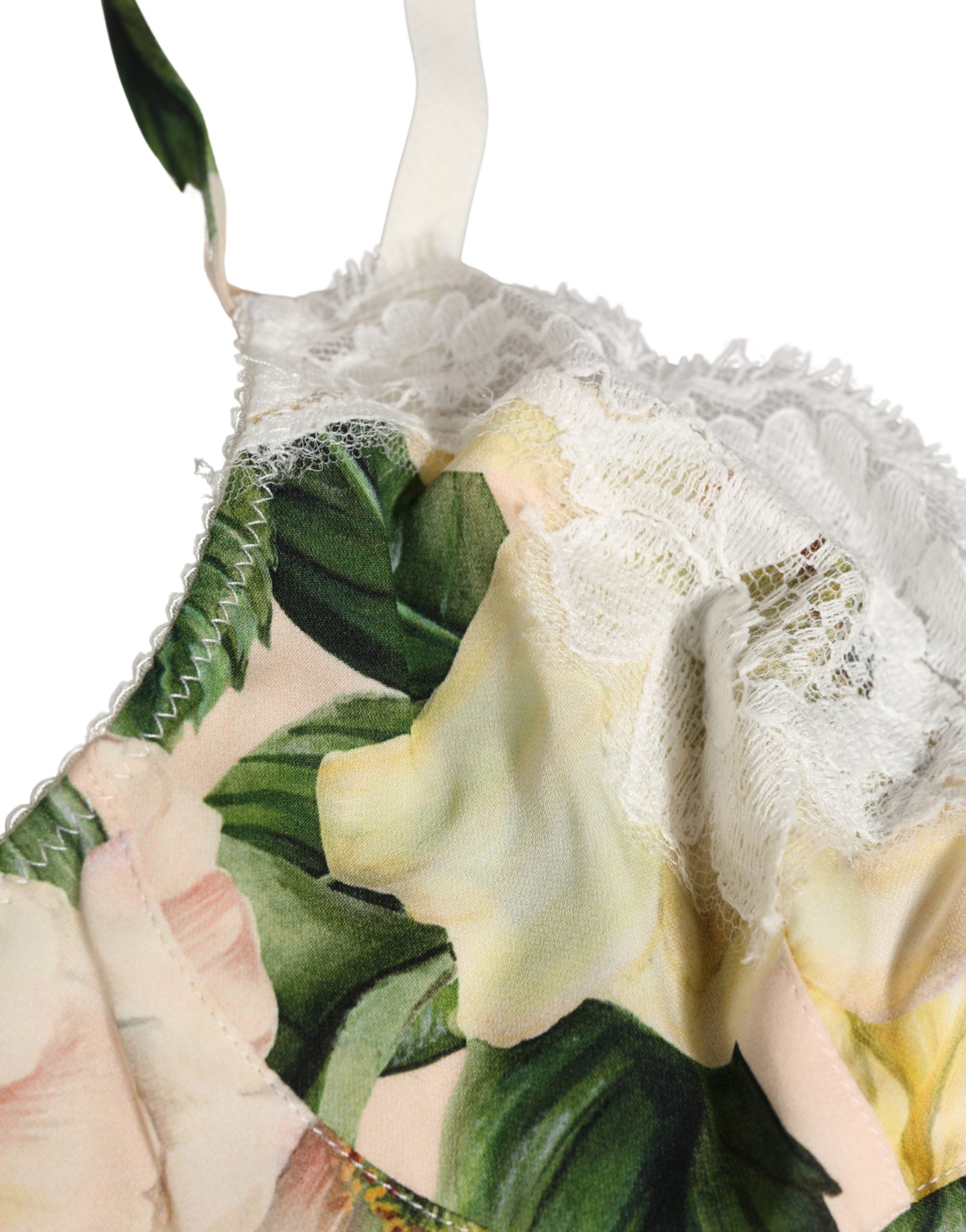 Dolce & Gabbana Multicolor Floral Print Soft Cup Bra Underwear
