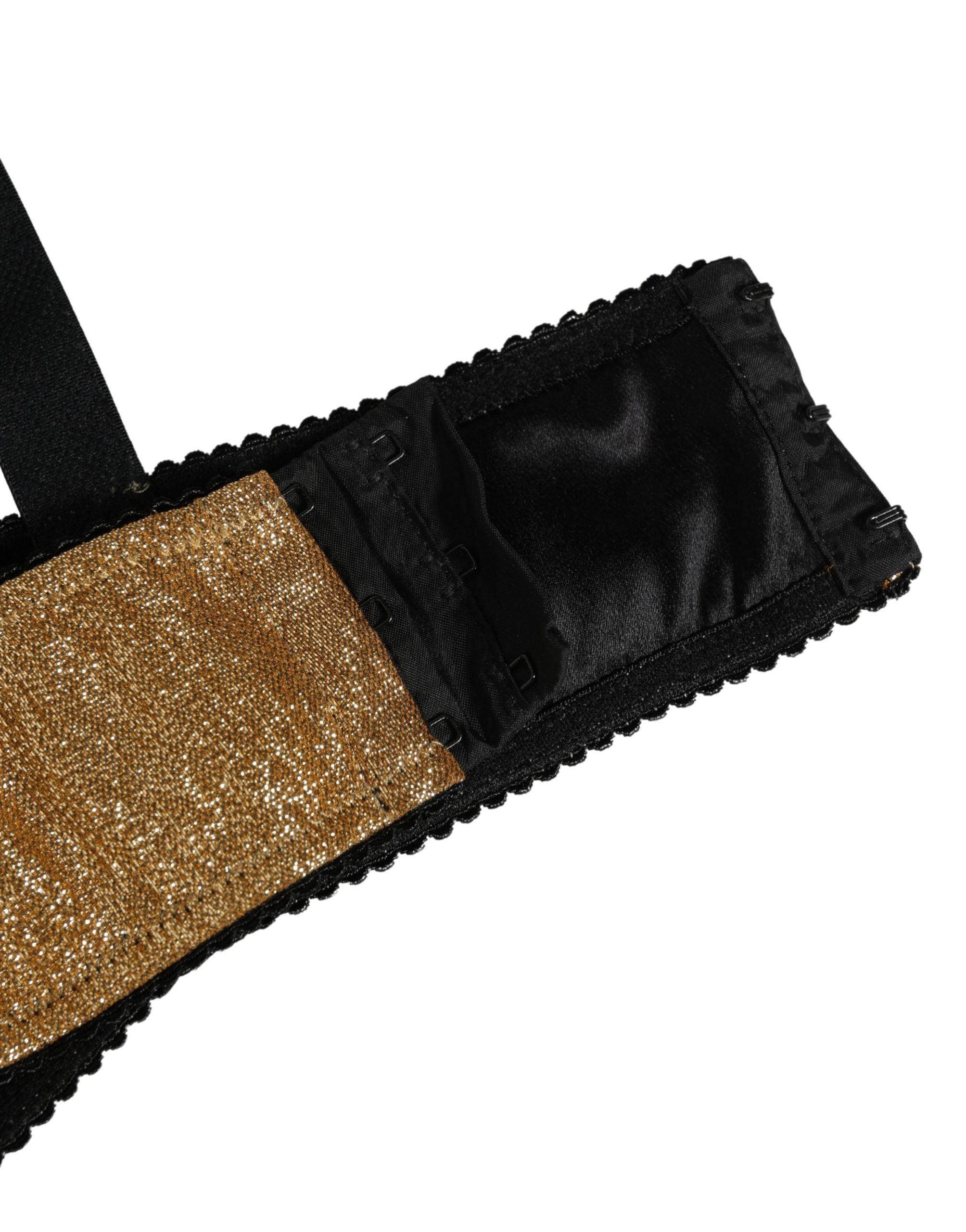 Dolce & Gabbana Gold Semi-Pad Underwire Balconette Bra Underwear