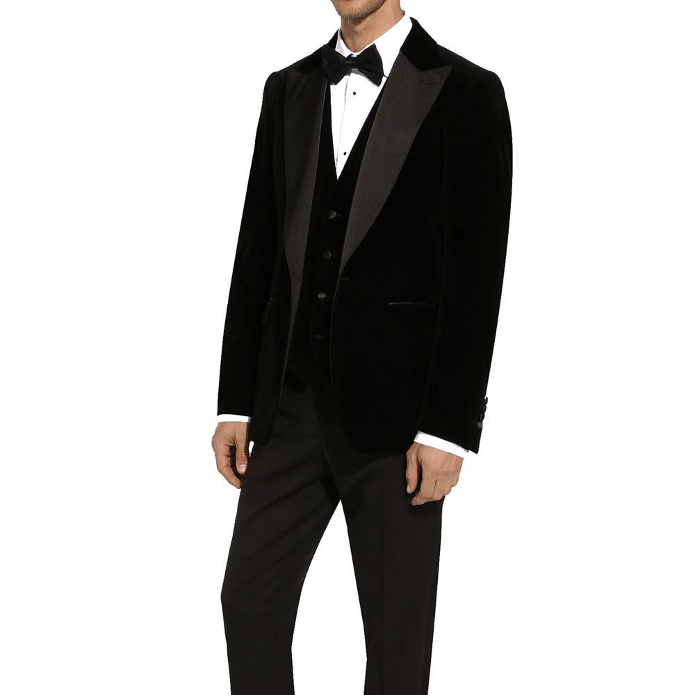 Dolce & Gabbana Black Cotton Blazer