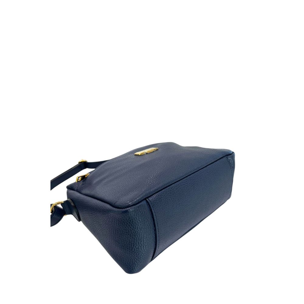 Baldinini Trend Blue Leather Women Crossbody Bag