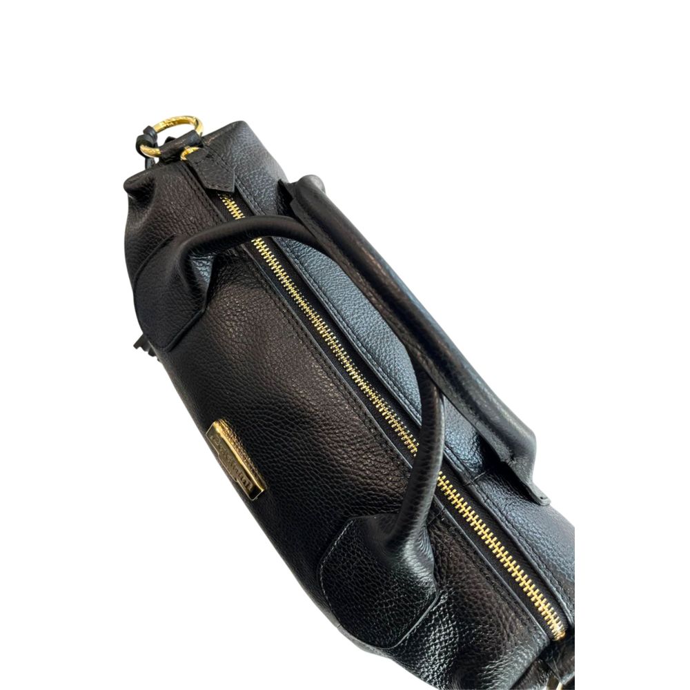 Baldinini Trend Black Cowhide Shoulder Bag LUNESCAPE