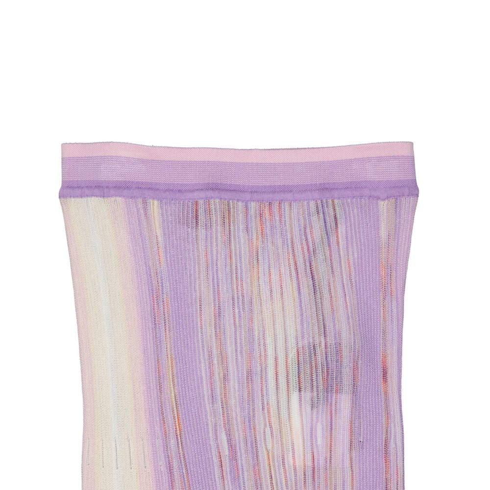 Missoni Purple Cotton Long Skirt