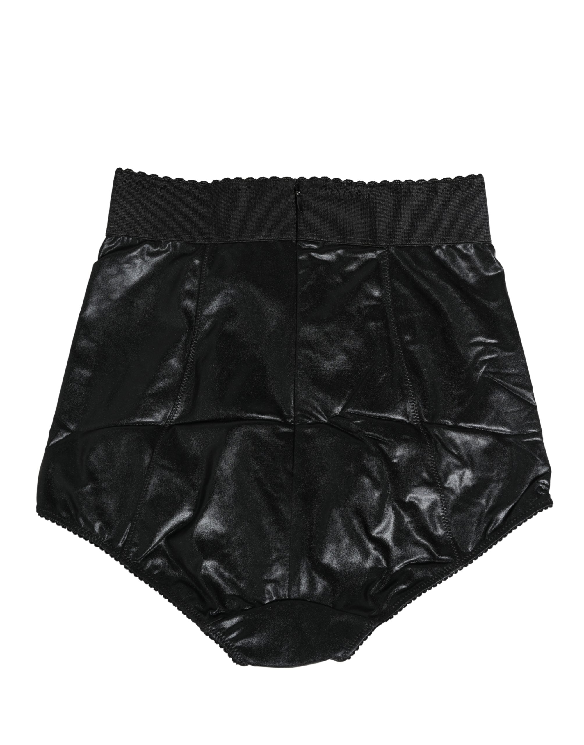 Dolce & Gabbana Black High Waisted Slip Girdle Panty Underwear