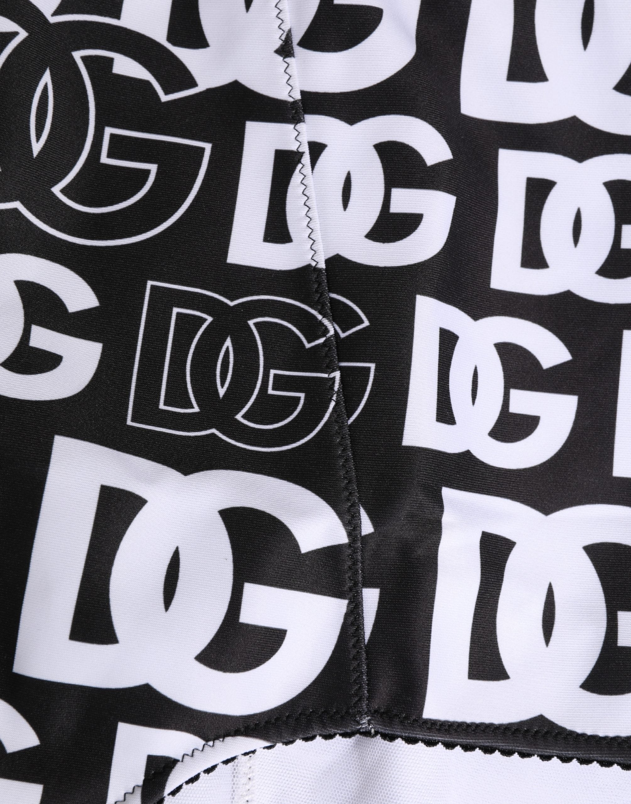 Dolce & Gabbana Black White DG Logo Waistband Girdle Underwear