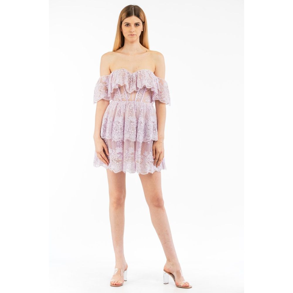 Elisabetta Franchi Light Blue Polyamide Casual Dress