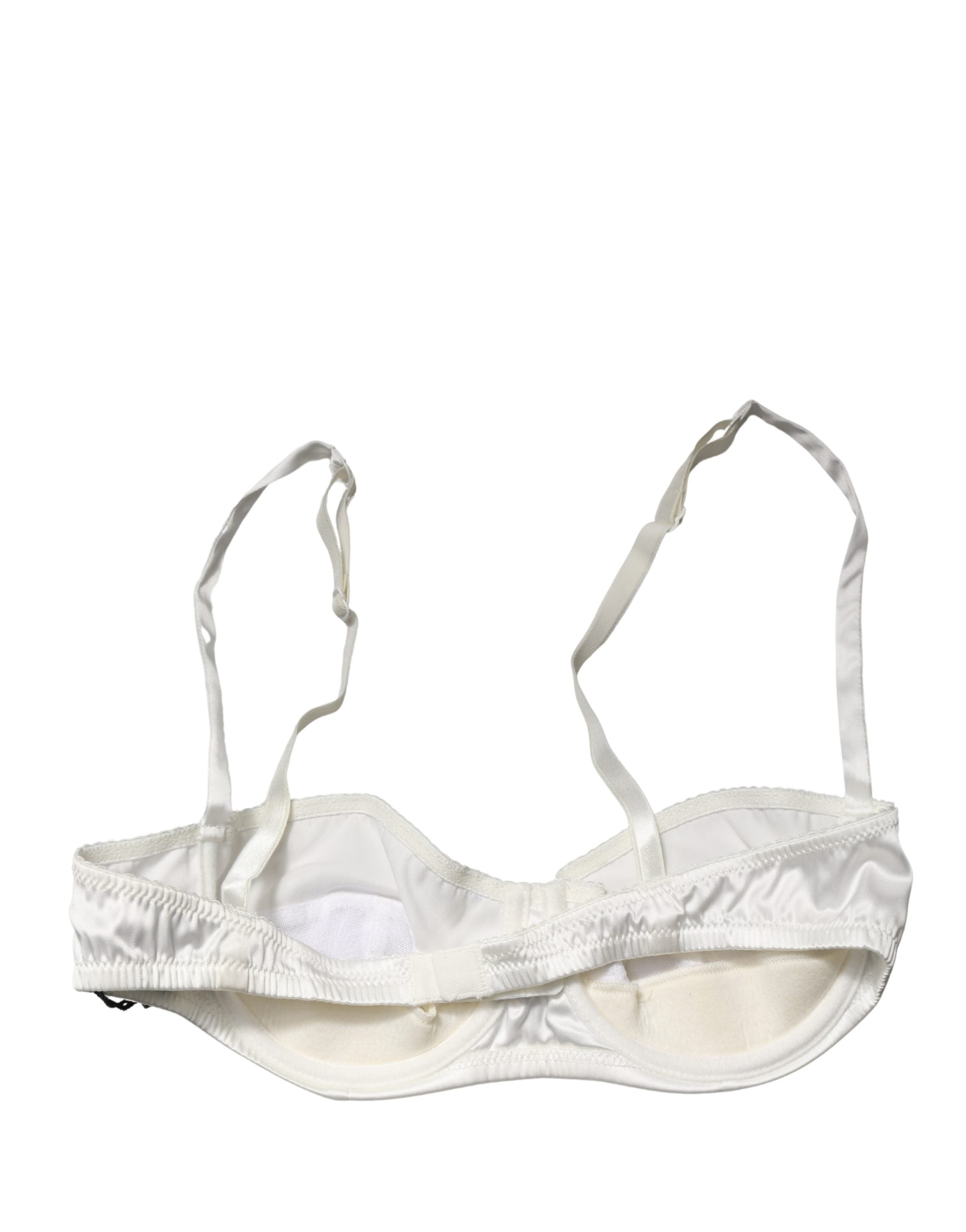 Dolce & Gabbana White Semi-Pad Underwire Balconette Underwear