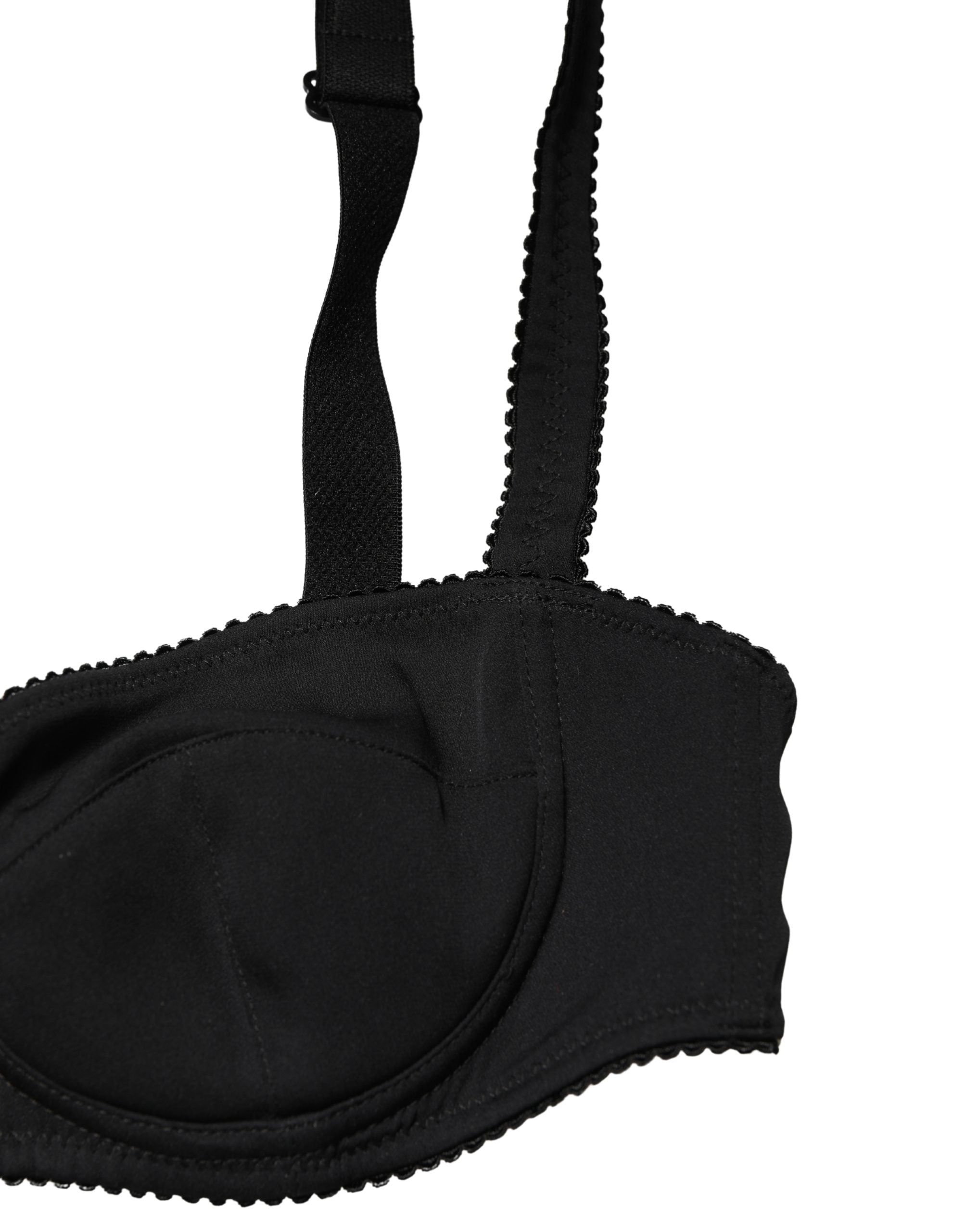 Dolce & Gabbana Black Semi-Pad Underwire Balconette Bra Underwear