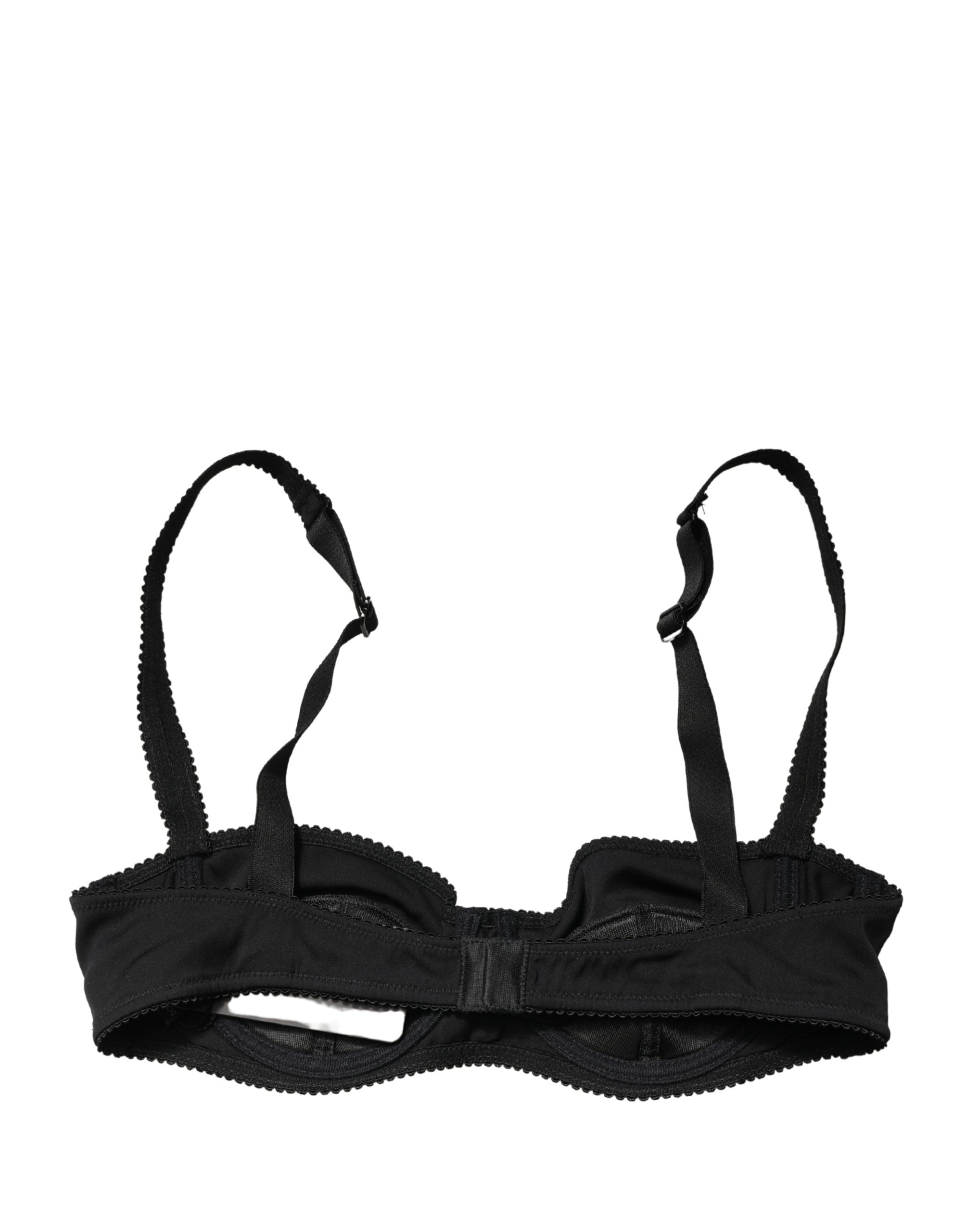 Dolce & Gabbana Black Semi-Pad Underwire Balconette Bra Underwear