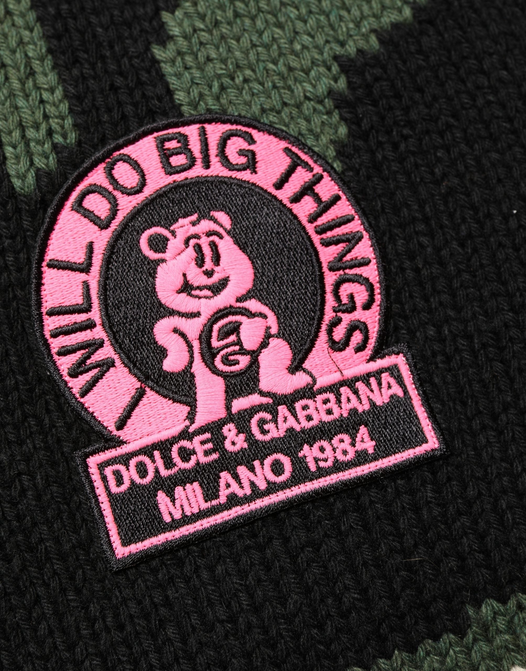 Dolce & Gabbana Multicolor Intarsia Knit Camouflage Pullover Sweater