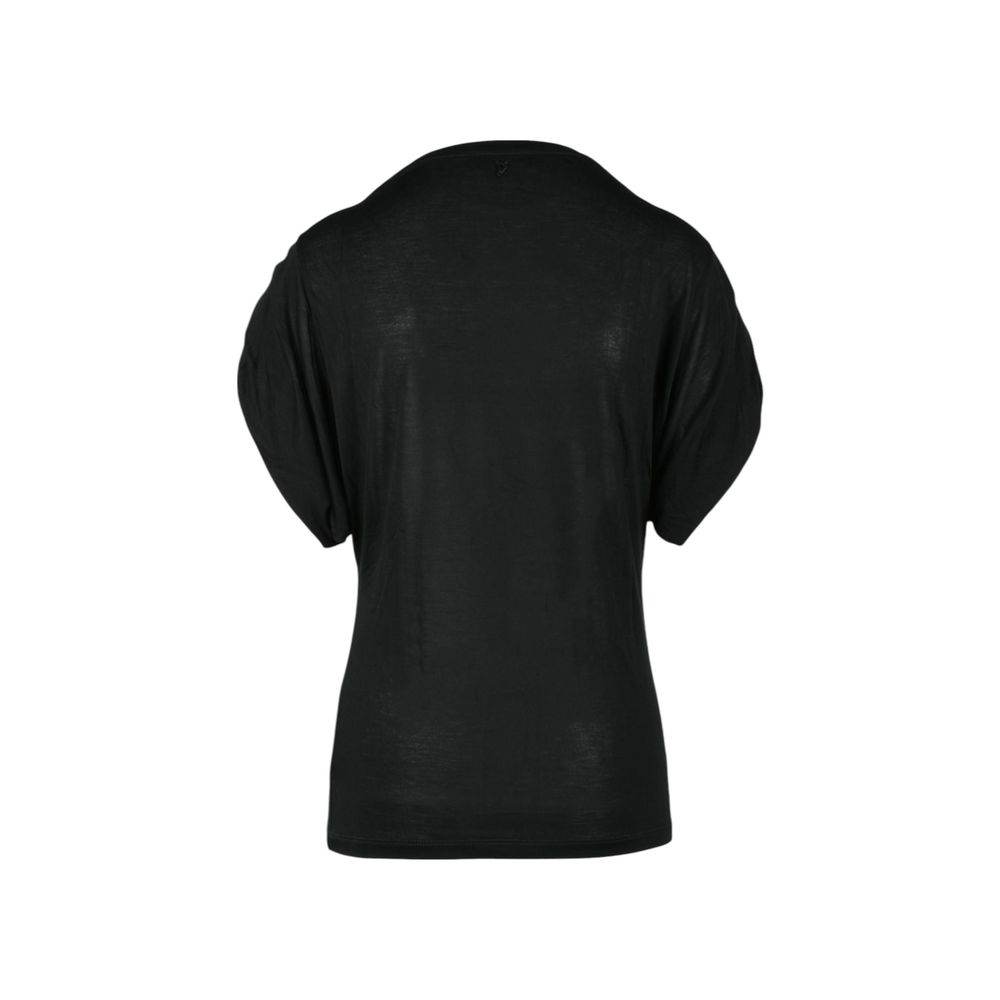 Dondup Black Viscose T-Shirt